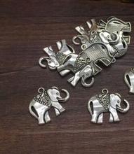 Pingentes em formato de elefante liga de prata vintage, pingentes para fazer joias, achados para pulseiras, acessórios para artesanato, 10 peças queno p465 2024 - compre barato
