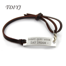 TDIYJ-pulsera de joyería de moda para mujer, brazalete con grabado expandible inspirador, elegante, 22cm, 20 unids/lote 2024 - compra barato