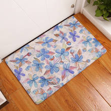 Fashion Style Flower Print Carpets Anti-slip Floor Mat Outdoor Rugs Rural Front Door Mats 2024 - buy cheap