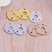 20pcs ZHU RU 10mm Frosted porous connector Split circle Matte uneven surface shape Charms For Jewelry Making Small Charm 2024 - buy cheap