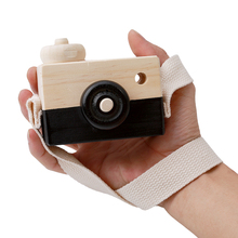 Милая деревянная игрушечная камера для маленьких детей, подвесная камера для фотосессии, декорация для детей, обучающая игрушка для дня рождения, детские игрушки-40 2024 - купить недорого