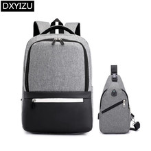 DINGXINYIZU student waterproof school backpack anti theft backpack bag set sling chest bag for men school bags for teenage boys 2024 - buy cheap