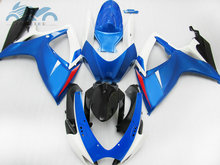 Kit de carenado para motocicleta Suzuki GSXR 600 2006 2007 K6 GSXR600 750, carenados de carreras, GSXR750 06 07, azul y blanco 2024 - compra barato
