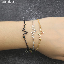 Pulseiras variadas para homens e mulheres, bracelete de alerta médico, yoga, ecg, frequência cardíaca, 2018 2024 - compre barato