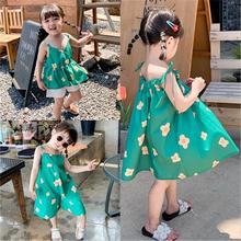 Hot selling 2019 sweet styoe cute print sling dress for baby girls children clothes princess dress 3-10Y ws850 2024 - buy cheap