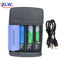 Cargador de batería USB inteligente de 4 ranuras, dispositivo de carga de batería recargable de 1,6 V, NI-ZN, AA, AAA, 3,2 V, LiFePo4, 32650, 18650, 14500 2024 - compra barato