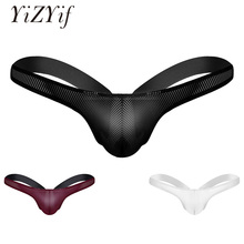 YiZYiF-tangas sexys de malla transparente para hombre, bragas, suspensorio, ropa interior fetiche gay, microtanga 2024 - compra barato