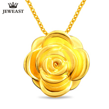XXX Pure Gold Pendant Real AU999 Solid Gold Charm Nice Beautiful Rose Upscale Trendy Classic Party Fine Jewelry Hot Sell New 2024 - buy cheap