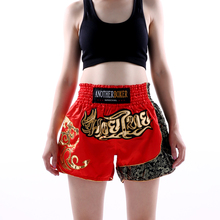 Crianças das mulheres dos homens boxe sanda calças competição treinamento bordado muay thai shorts mma artes marciais combate esportes shorts 2024 - compre barato
