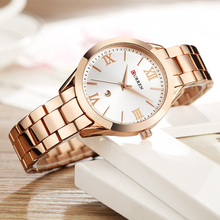 Curren relógio feminino dourado 9007, relógio pulseira de aço criativo feminino 2024 - compre barato