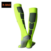 Calcetines largos de algodón antideslizantes para hombre, medias de fútbol de R-BAO, Protector de compresión para hombre 39-44, 1 par 2024 - compra barato