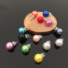 hot 10pcs Inlaid Rhinestones Color pearl Pendant fashion charms Jewelry making earrings/necklace/hair DIY Jewelry Accessories 2024 - buy cheap