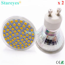 Free Shipping 2 pcs 2835 3528 SMD 60 LED 4W GU10 E27 MR16 AC110-240V/DC12V LED Spotlight Bulb Downlight lamp light LED lighting 2024 - buy cheap