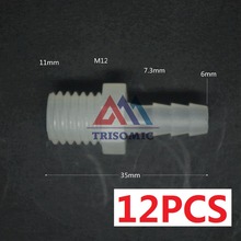 12 peças 6mm-m12 conector reto tubo plástico encaixe farpado conector com material de linha pp tanque companhia aérea aquário 2024 - compre barato