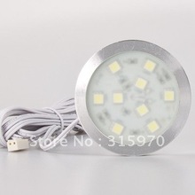Круглая светодиодная кухонная лампа, 12 в пост. Тока, 9 светодиодов, 5050SMD, супертонкая и яркая, для подсветки шкафа, 1 шт./лот 2024 - купить недорого