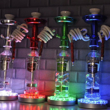 1PC 6inch LED Glass Shisha Hookah vase Light Base Rechargeable Battery Operated led light with remote control multi colors 2024 - buy cheap