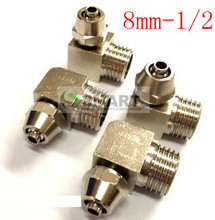 free shipping 10pcs/lots brass quick connectors for 8mm hose 1/2 thread elbow type pipe fitting 2024 - buy cheap