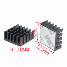 10 pieces LOT Aluminum CPU Card Cooling Cooler Heat Sink Heatsink 22x22x10mm 2024 - buy cheap