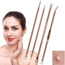 4PCS/Set Rose Gold Stainless Steel Blackhead Acne Blemish Pimple Removal Needle Acne Treatment Acne Extractor Remover Kit Tool 2024 - buy cheap