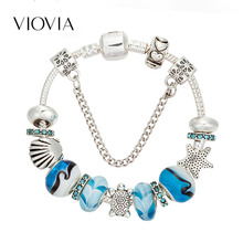 VIOVIA New Arrival Sea Turtle Ocean Series Charms class Bracelet & Bangles Tortoise Beads Bracelet for Women Diy Jewelry  B18028 2024 - buy cheap