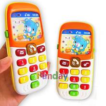 Электронный игрушечный телефон, детский мобильный телефон, сотовый телефон, Обучающие игрушки, музыкальный, лучший подарок для малыша 2024 - купить недорого