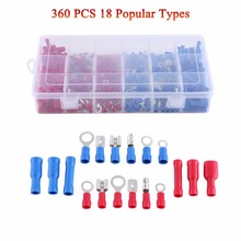 360 Pcs Wire Terminals Crimp Connectors Fullfun Assorted Insulated Electrical Wire Crimp Heat Shrink Terminals Spade Set 2024 - buy cheap