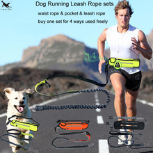 Dog Leash Rope Running Hands Free Reflective Big Dog Leashes Walking Leash With Waist Bag Collar Rope for Dogs CL147 2024 - buy cheap