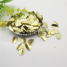1000pcs 8*13mm Cup Oval Folded Sequins Horse Eyes Shape For Crafts Loose Paillettes Diy Wedding Sewing Accessories Light Gold 2024 - buy cheap