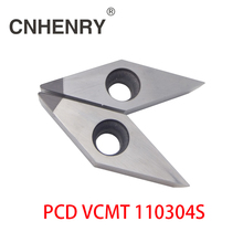 Free shipping 2 PCS PCD Lathe Turning Inserts VCMT 110304 CNC PCD Diamond Inserts For Lathe Tools SVQCR/ SVJCR / SVZCR 2024 - buy cheap