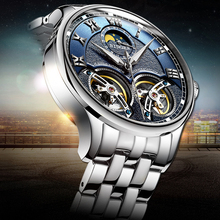 Double Tourbillon men Watches BINGER Automatic Watch men Self-Wind Fashion Mechanical Wristwatch Steel clock reloj 2024 - buy cheap