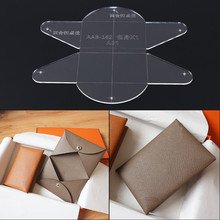 Diy cartão criativo pacote modelo claro acrílico durável couro padrão leathercraft 10*6*3cm 2024 - compre barato