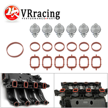 VR - 6 x 33mm Diesel Swirl Flap Blanks Replacement Bungs with Intake Manifold Gasket for BMW 320d 330d 520d 525d 530d 730d 2024 - buy cheap