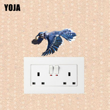 Yoja pássaros mais frescos decoração vôo interruptor adesivo de parede sala de estar quarto colorido personalizado 10ss0336 2024 - compre barato