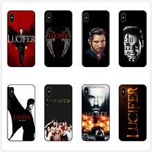 Capa de celular lucifer archangel, capa preta macia para iphone 11 pro max 6 7 8plus drive x xs xr xsmax e samsung s10 series 2024 - compre barato