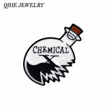 QIHE JEWELRY Chemical X Pharmacy bottle Enamel pins Lapel pin Brooches Badges Backpack Bags Leather jackets Accessories 2024 - buy cheap