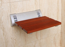 Solid wood folding shower seat spacing saving wall mounted morden seat relaxation folding chair waiting chair wall chair 2024 - buy cheap