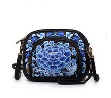New Coming Vintage Zipper Bags!Hot Embroidery Women's Small Handbags Ethnic National style Lady's canvas Messenger bag shopping 2024 - buy cheap