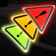 Marca de advertencia triangular reflectante, calcomanías de seguridad para coche, motocicleta, moto, Motocross, casco, parabrisas 2024 - compra barato