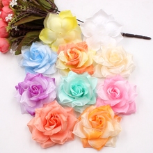 100pcs/lot Large Silk 2 Color Fire Rose Artificial Flower Head For Wedding Decoration DIY Wearth Gift Scrapbooking Craft Flower 2024 - купить недорого