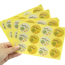 1200pcs/lot kraft tree "Thank you"round DIY gifts seal sticker adhesive decorative sealing sticker label for handmade products 2024 - buy cheap