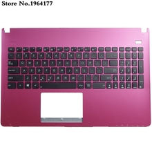 Английская клавиатура для ноутбука, Безель для ASUS X501U X501XE X501 X501EI X501A X501X Topcase Palmrest pink US upper case C shell 2024 - купить недорого