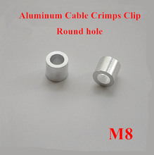 Manguito de prensado de Cable de aluminio M8, 50 Uds., 8mm, agujero redondo virola de, bucle de prensado, Clip de cuerda de alambre ovalado, accesorios de oscilación 2024 - compra barato