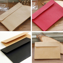 10pcs Envelopes Kraft/Black/Red Retro Style Blank Kraft Envelopes Plain Kraft Paper Bag Card Bag For Party Birthday Wedding 2024 - buy cheap