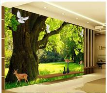 Custom High-end mural 3d photo wallpaper 3d murals wallpaper High definition modern simple forest scenery 3D TV background wall 2024 - buy cheap