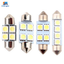 YM E-Bright 4 PCS White C5W 5050 4LEDs 31mm 36mm 39mm 41mm Festoon Dome LED Auto Bulbs 4 SMD Car Lights Roof Bulbs 2024 - buy cheap