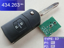 RMLKS-llave remota de coche, llave remota de 2 botones para Mazda 315MHz, 433MHz, 4D63, Chip de 80bit, Mazda M3, M6, hoja de MAZ24R 2024 - compra barato