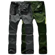 LoClimb Removable Quick Dry Hiking Pants Men 2018 Summer Trekking Outdoor Sports Trousers Mountain Climbing Fishing Shorts,AM096 2024 - buy cheap