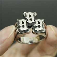 Drop Shipping Fashion Lucky Number Ring 316L Stainless Steel Jewelry Rosd 999 Biker Ring 2024 - buy cheap