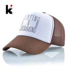 Bonés de malha respirável de verão, chapéus femininos, letras, boné de beisebol unissex, estilo snapback, ossos ajustáveis 2024 - compre barato