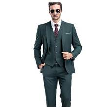 Custom 3 Pieces Men Wedding Groom Tuxedos Groomsmen Best Man Suit Party Tuxedos C128 2024 - buy cheap